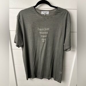 Etalon men’s olive “boys just wanna have fun” tee. NWT LARGE